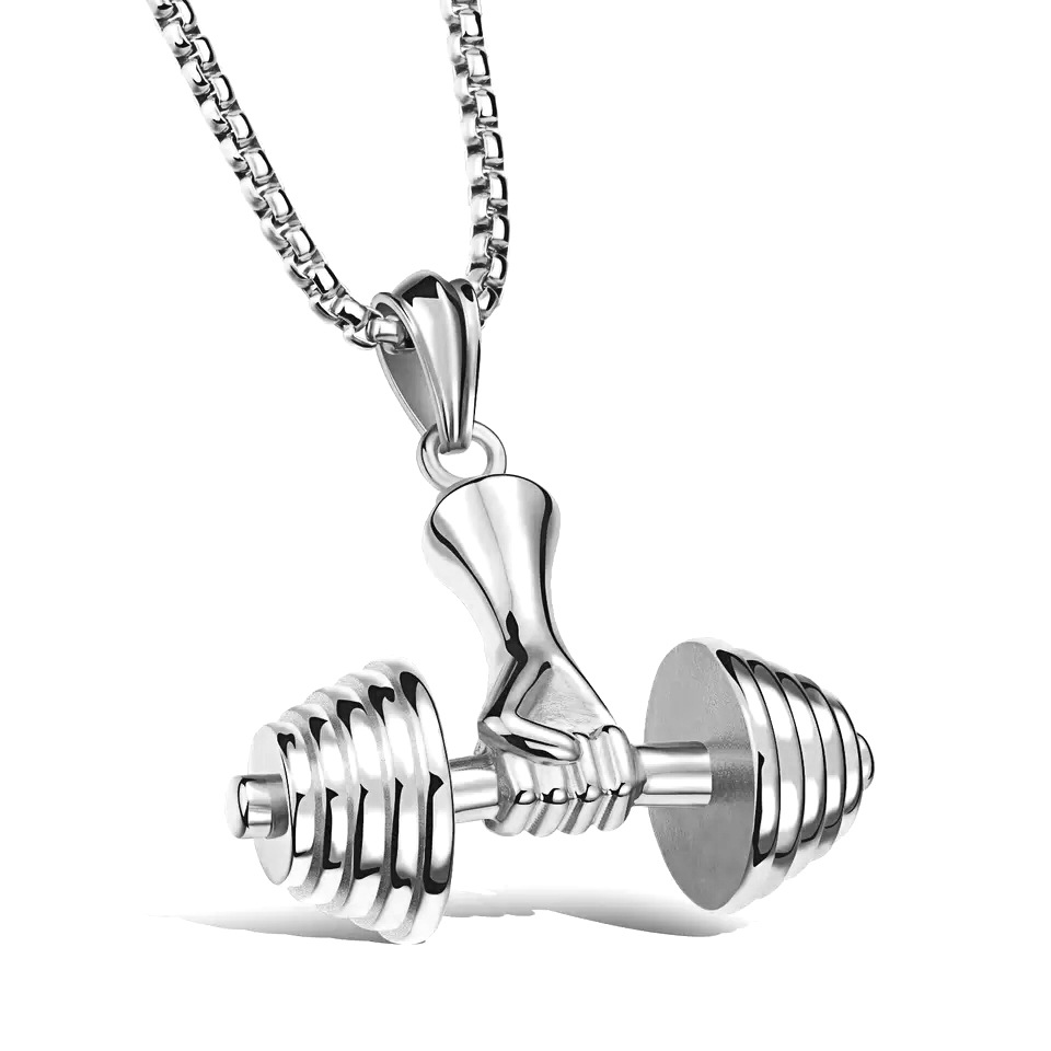 Haltère avec chaîne en acier inoxydable