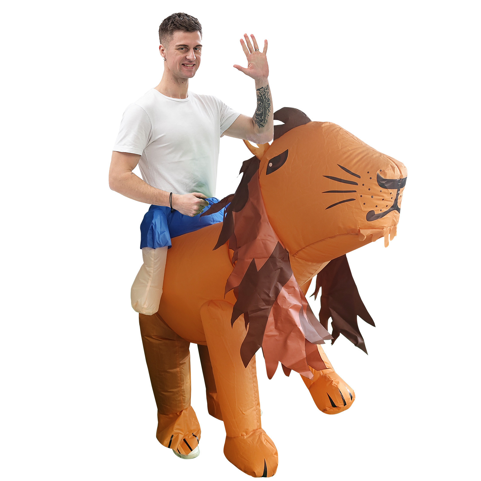 Fz2316 chevauchant un lion 155-190cm