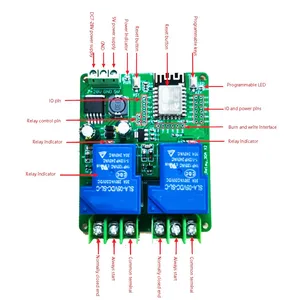 DC7-28/5V alimentatore ESP8266 scheda di sviluppo Wifi modulo relè Dual Way 30A ESP-12F scheda di sviluppo - Product Image 2