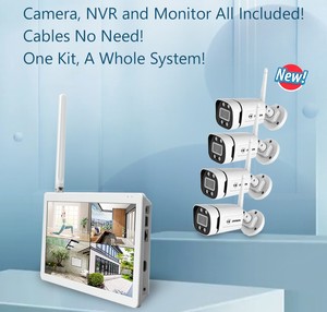 Sistema DE SEGURIDAD inalámbrico de 4 canales, 4 cámaras de 2MP, pantalla 10,1, visión nocturna, detección de movimiento, Audio bidireccional, sensor CMOS NVR - Product Image 4