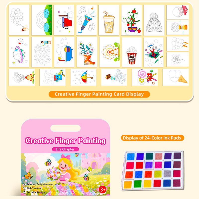DIY Finger Painting - Everyday Life 24-Color Print Palette