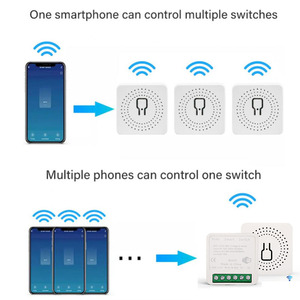 10A 16A Mini Disyuntor inalámbrico inteligente Tuya Smart Wifi Switch Smart Home Automation DIY Control de 2 vías Red Zigbee Max 220V - Product Image 2