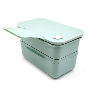 Piknikler için yalıtımlı çift yemek kabı japon Bento kutusu pp sebzelik kutusu - Product Image 1