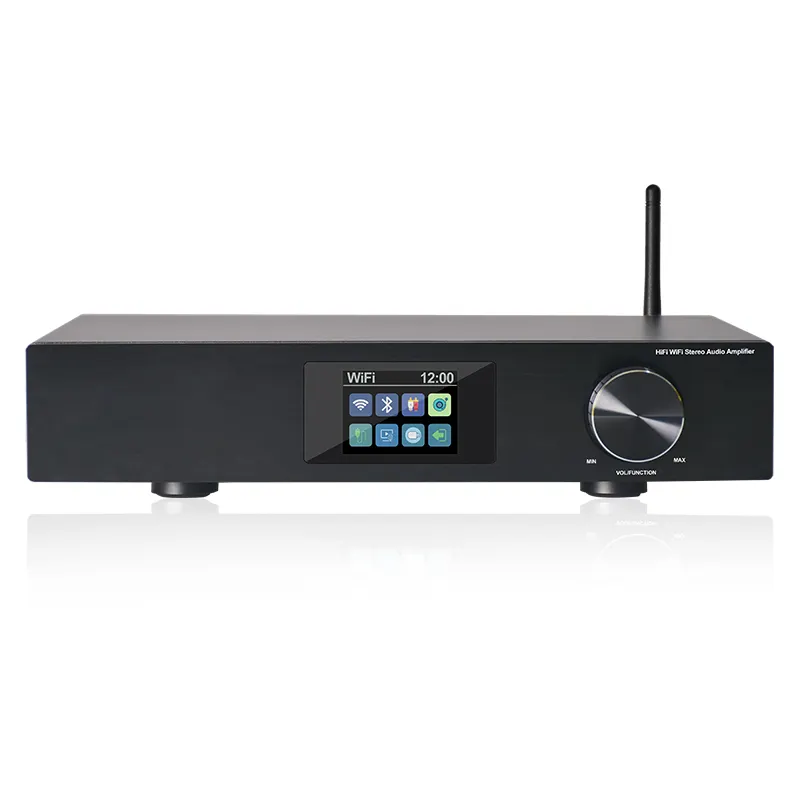 Amplificateurs audio Wifi BT Hifi Airplay stéréo domestique multiroom 2*275w amplificateur de puissance professionnel avec phono optique HDM I LAN