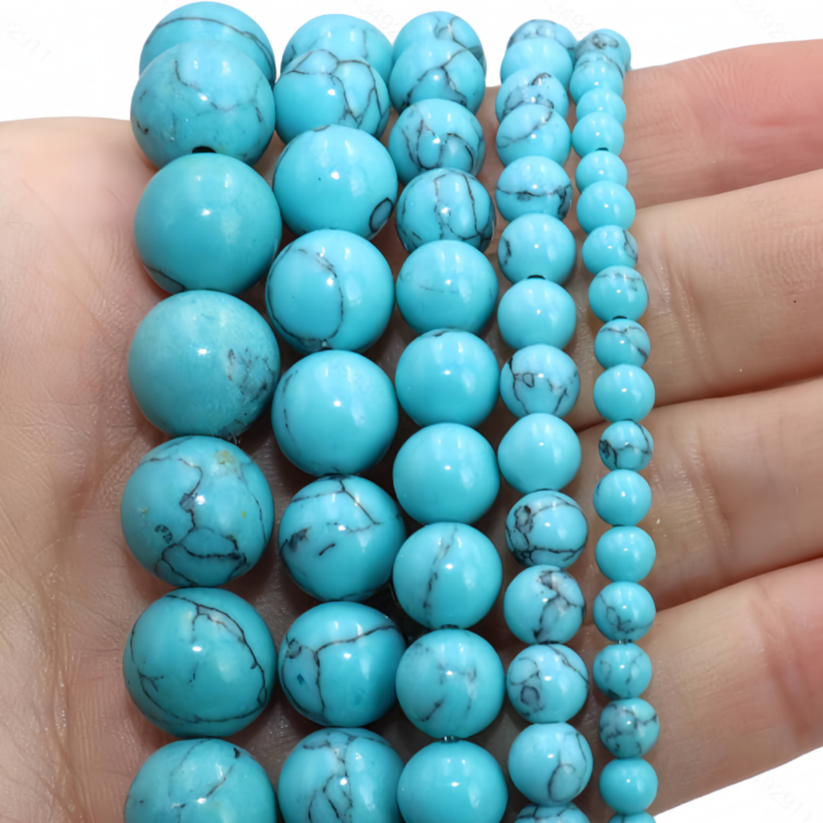 Turquoises bleues synthétiques