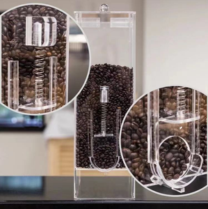 Nhà Máy Nguồn <span class=keywords><strong>Plexiglass</strong></span> Cà Phê Đậu Hộp Lưu Trữ Trong Suốt Acrylic Snack Thực Phẩm Dispenser Hộp - Product Image 2