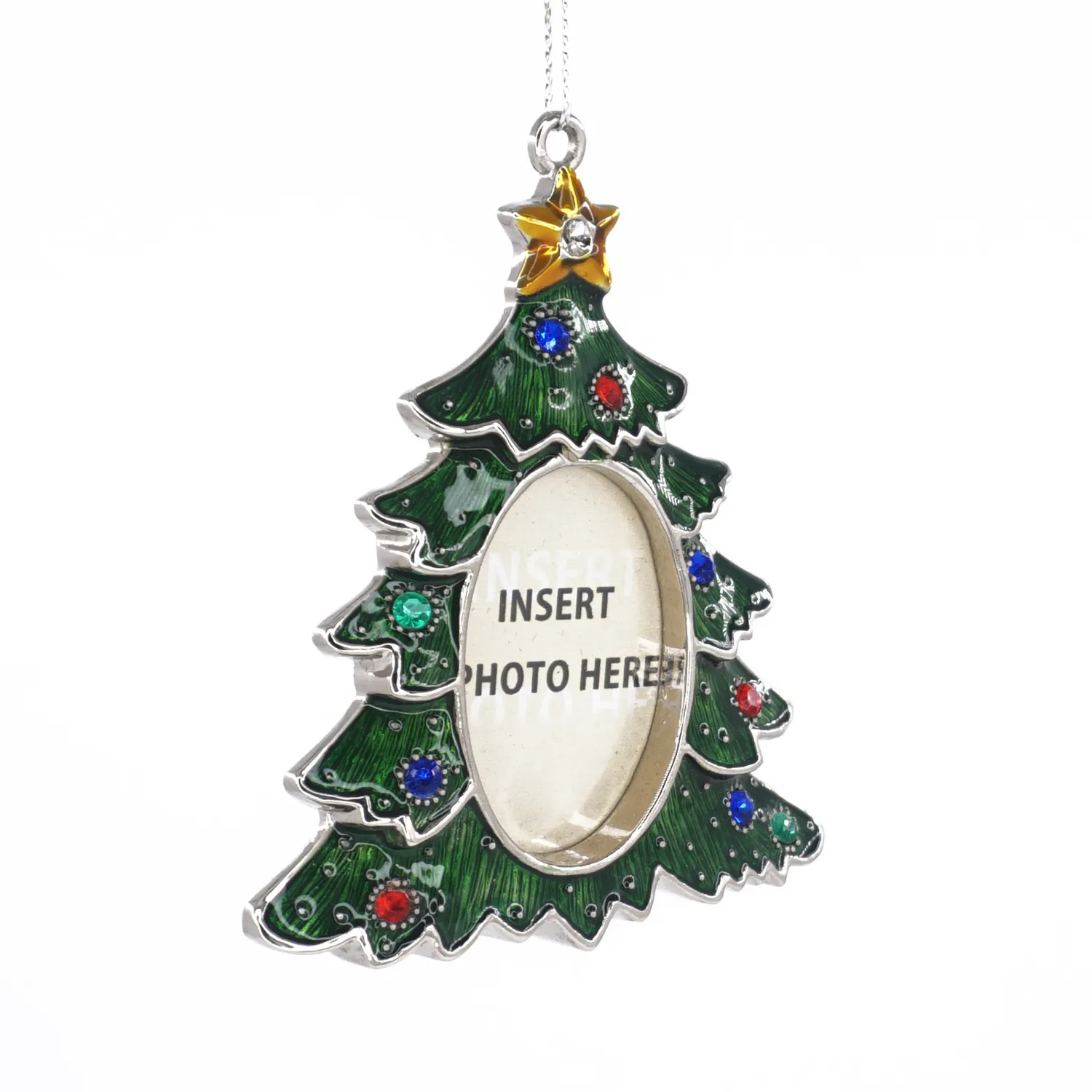 1.5X2 Inch Boom Vormige Fotolijst Kerstboom Decor Foto Foto Ornament