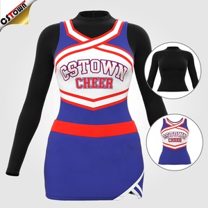 CSTOWN yeni tasarım amigo üniforma Set özel Logo gençlik amigo Sideline Cheer üniformaları - Product Image 2