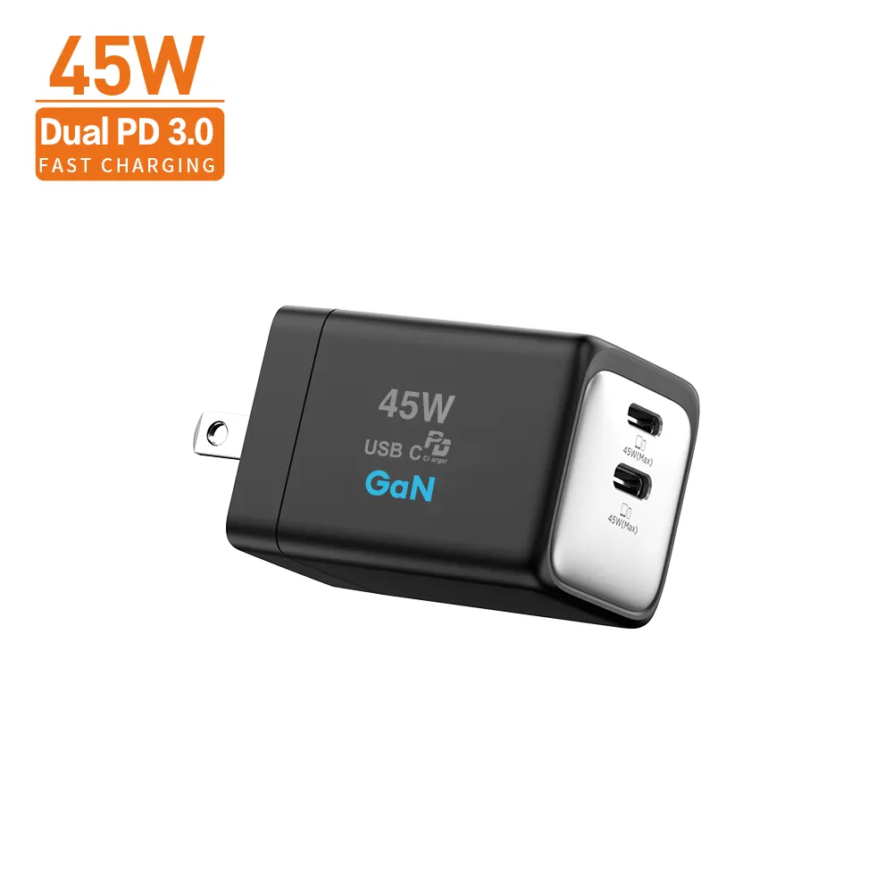 Mobile Phone Usb C Pd qc3.0 Carregador Rápido 45w dual USBC Tipo-c rápido Carregadores de Celular chargeur telefone portátil para iPhone 14