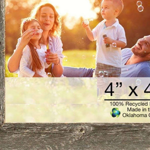 Homeroots 4 "X 4" doğal yıpranmış gri resim çerçevesi - Product Image 4