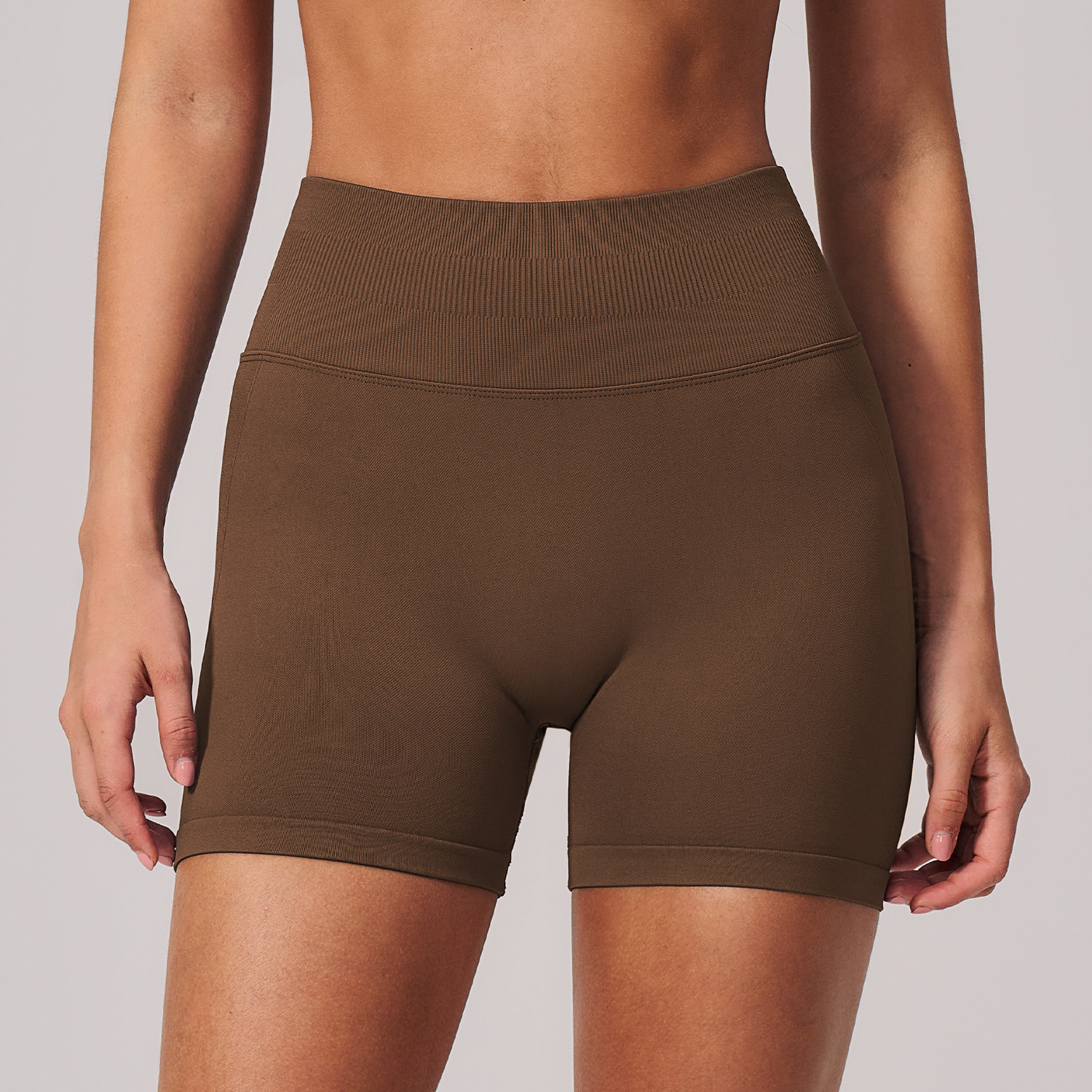 brown shorts