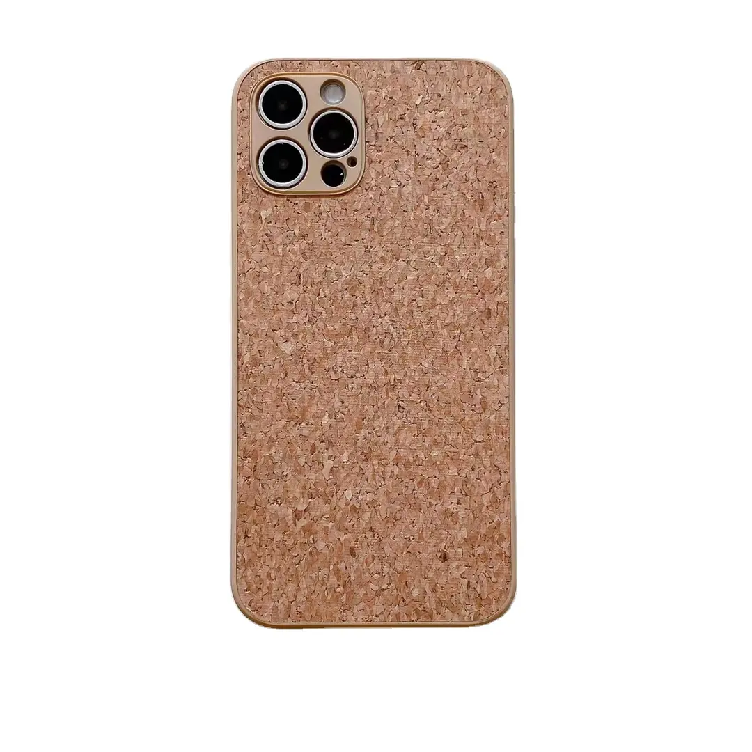 Soft Wood Grain Fiber Protective Cell Phone Case for IPhone 7 8 11 12 13 pro X Xs Xr Plus Pro Max Phone Cover