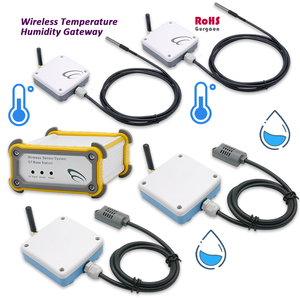 <strong>Data</strong> <strong>logger</strong> <strong>temperature</strong> Remote Monitoring System 4 Sets Industrial Wireless <strong>Temperature</strong> and Humidity <strong>Sensors</strong> - Product Image 1