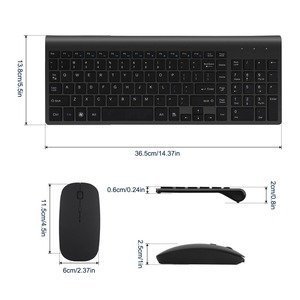 Factory Direct Custom Silent 2.4 Ghz <strong>Wireless</strong> <strong>Keyboard</strong> and Mouse Combo Set for Laptop Desktop - Product Image 5