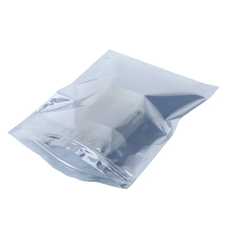 Custom stampato traslucido imballaggio elettronico metallico laminato statico schermatura esd sacchetto di plastica