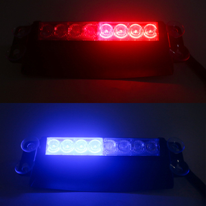 ไฟกระพริบฉุกเฉินสำหรับรถยนต์ไฟ LED สีฟ้า8 LEDs 16โหมดกระพริบ12V DC
