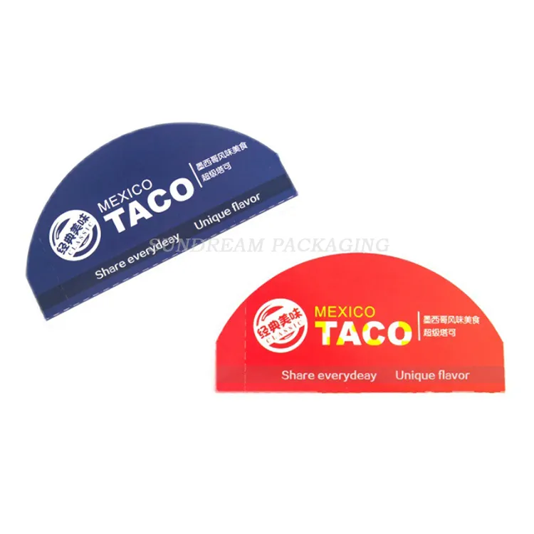 กล่องใส่อาหารกล่องกระดาษแข็งสำหรับร้านอาหาร togo nachos ภาชนะบรรจุทาโก้ขนาดใหญ่สำหรับกล่องทาโก้