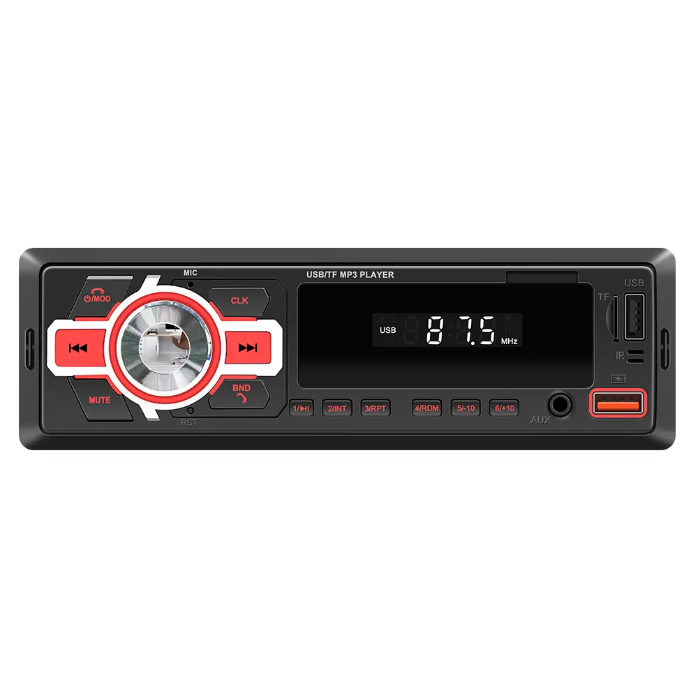Автомобильный MP3-плеер, стерео-магнитола с синей подсветкой, 1DIN, 12 В