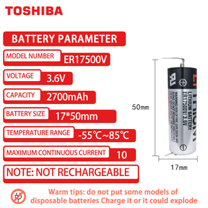 TOSHIBA ER17500V-2 3.6V 5400mAh birincil lityum pil paketi NISSHO/NACHI robot enkoderler için uygun - Product Image 2