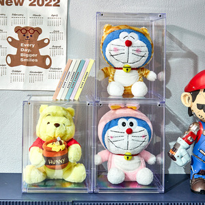 Espositore Trasparente <span class=keywords><strong>a</strong></span> 3 Ripiani in Plastica con Porta Magnetica, Autoassemblabile, Disponibile in Magazzino - Product Image 4