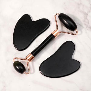 % 100% doğal yüz masajı cilt bakımı ve araçları obsidyen yeşim rulo ve gua sha güzellik ekipmanları - Product Image 3