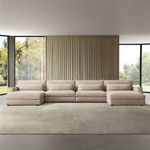 Furnitur Rumah Mewah Furnitur Ruang Tamu Gaya Antik <span class=keywords><strong>Sofa</strong></span> Kulit Modular Kulit Set <span class=keywords><strong>Sofa</strong></span> U-chaise Mebel Ruang Tamu - Product Image 2