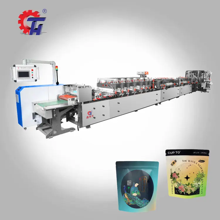 Automatic Punch Bag Making Machine Packaging Machine PE Doypack Sealing Bag Making Machine Stand up Pouch Laminated Paper