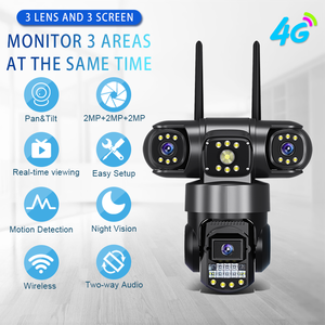 V380โปร3หน้าจอ3เลนส์ติดตามอัตโนมัติกล้องรักษาความปลอดภัยสองทางเสียงกล้อง PTZ กล้องกันน้ำกลางแจ้ง - Product Image 2