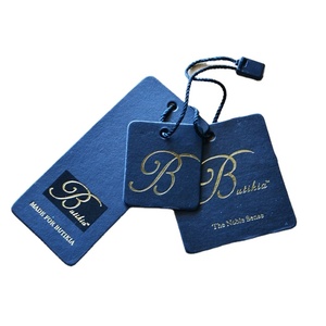 <strong>Custom</strong> Clothing hang <strong>Tag</strong> With <strong>String</strong> Embossed LOGO Gold Foil UV <strong>Printing</strong> Cardboard Paper hang <strong>Tag</strong> for Garment