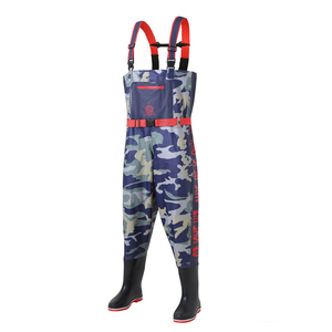 4Xl özel ön fermuar Pvc neopren naylon göğüs Stockingfoot nefes su geçirmez çorap ile Fly ördek avcılık balıkçı pantolonu - Product Image 2