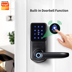 Dijital anahtarsız giriş akıllı ev kilidi TTLock APP ile TUYA WIFI parmak izi akıllı kapı kolu kilidi - Product Image 3