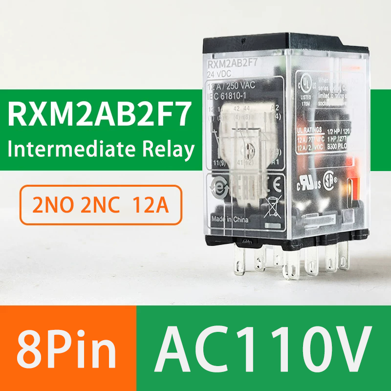 RXM2AB2F7 8Pin 110VAC