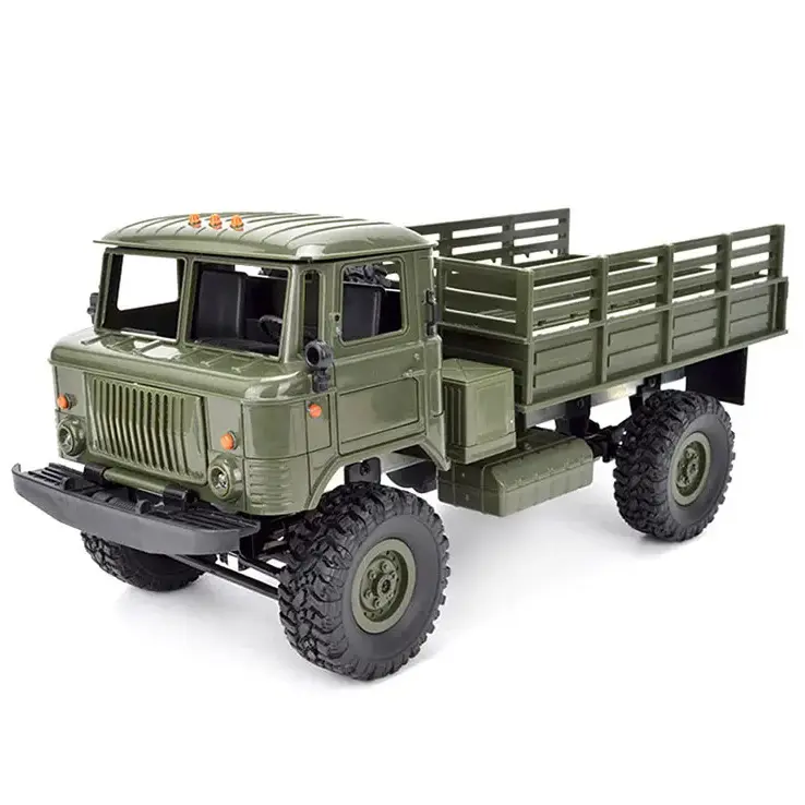 Remote Control Toy 2.4g 4wd Diy Mini Light Rtr Rc Military Truck Car Wpl B-24