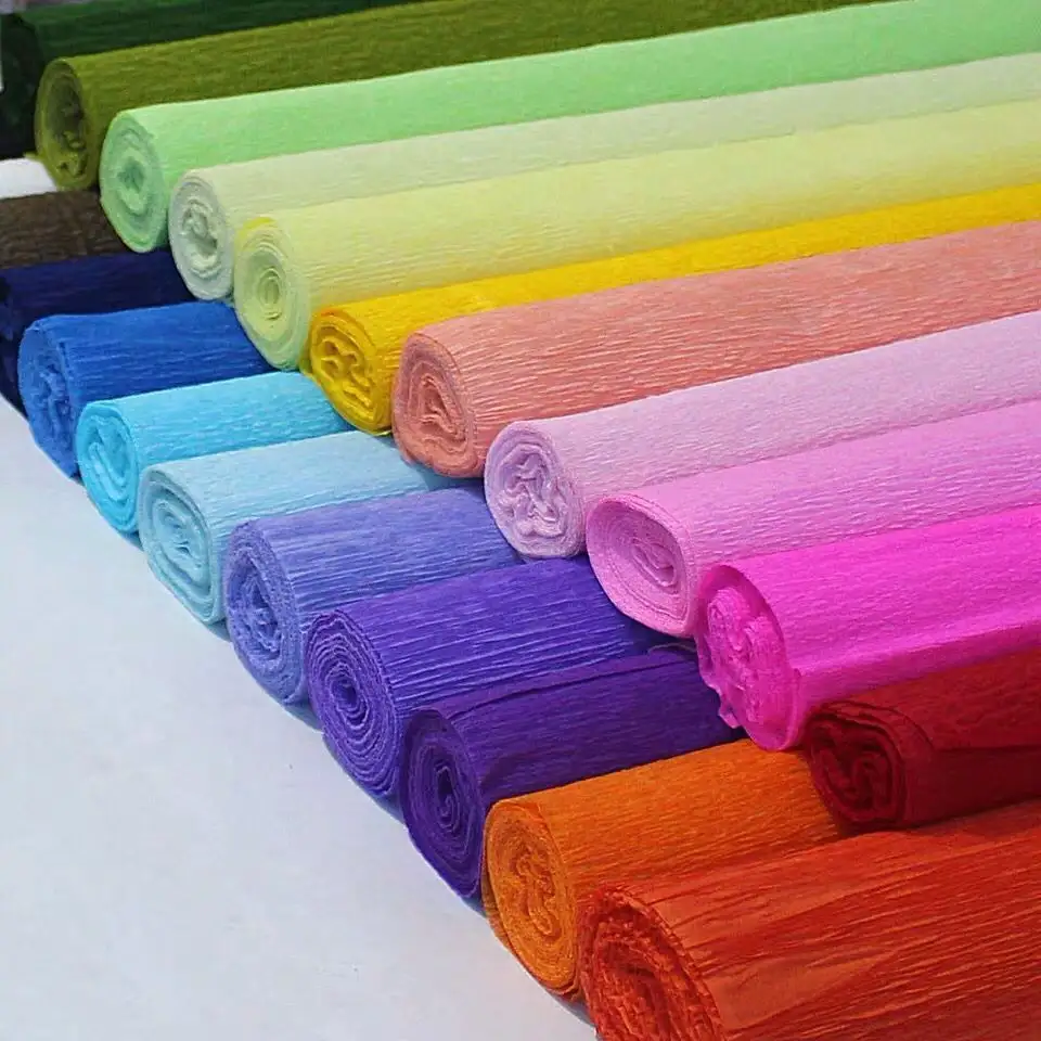 Giấy Gói Quà Giấy Kếp Trong CuộN Bán Sỉ Thân Thiện Với Môi Handmade Crepe Giấy In Tissue Paper Bột Gỗ