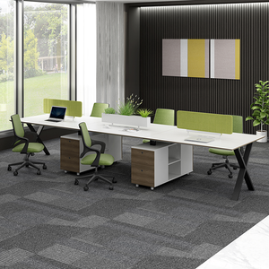 Factory Customization Hot Employee Office <strong>Partition</strong> Cubicle Staff <strong>Modular</strong> 6 Seater Workstation <strong>System</strong> - Product Image 3