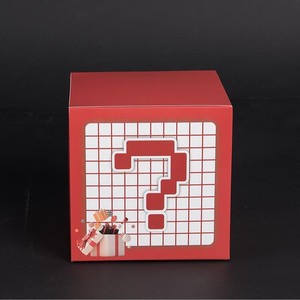 Özelleştirilmiş toptan hediye çekiliş kutusu net kırmızı kör kutu unboxing küçük bebek şeker hediye ambalaj gözyaşı kutusu - Product Image 6