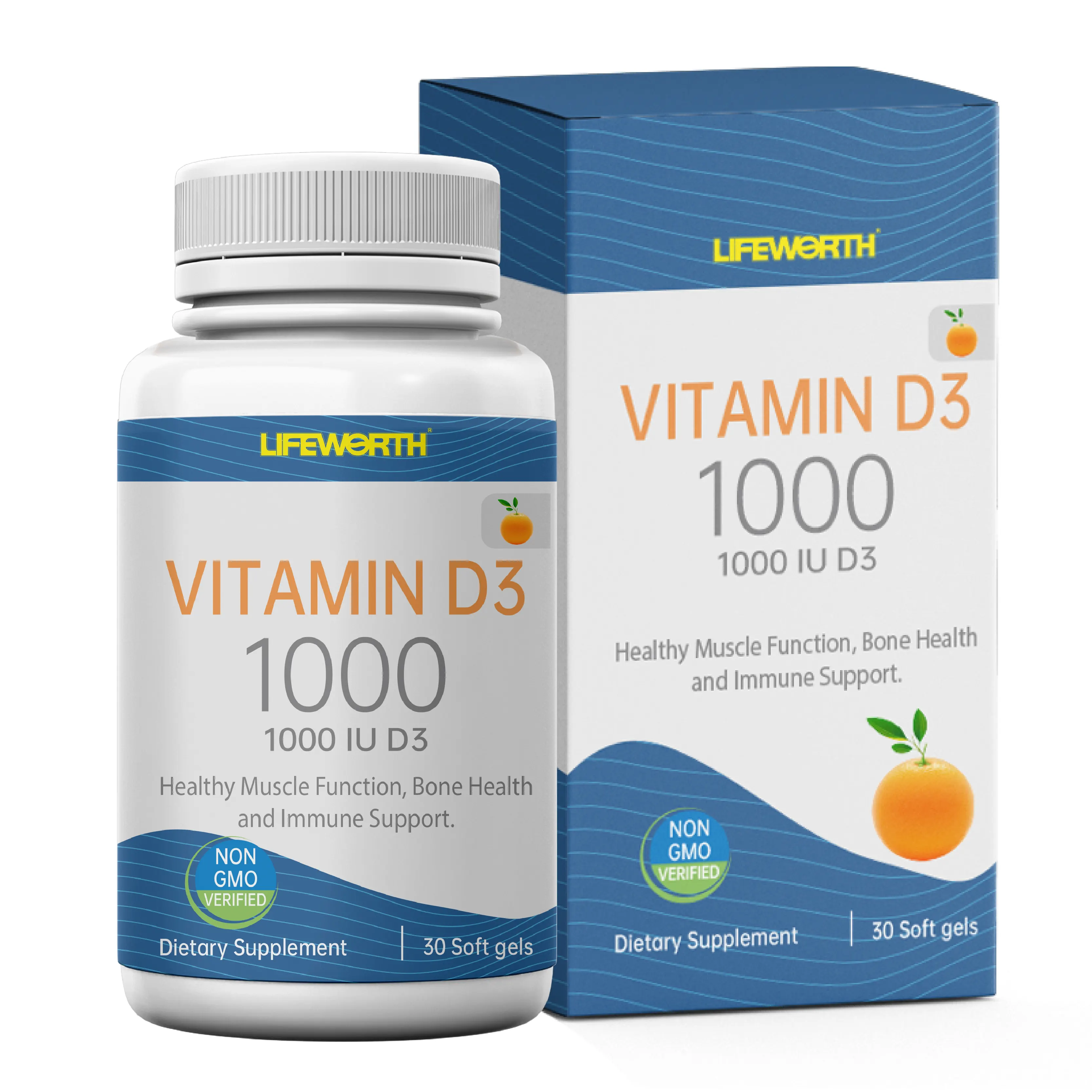 LIFEWORTH suppléments de calcium vitamine b12 D3 capsules liquides supplément multi-vitamines