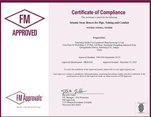 Support de cadre de protection anti-sismique et anti-incendie certifié FM et audité pour galerie de conduites - Product Image 5