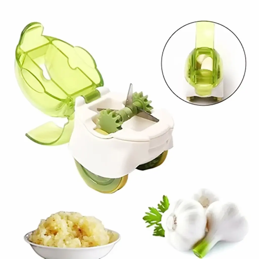 Hot custom kitchen tools and gadgets easy clean hand rolling ginger garlic slicer cutter chopper squeezer mincer chopper crusher