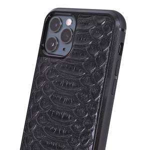 Funda móvil de cuero genuino de piel de serpiente en relieve de pitón de lujo hecha a medida de alta calidad para iPhone 15 pro Max