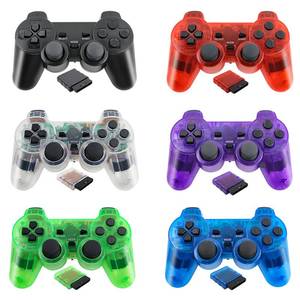 Controlador de Gamepad inalámbrico transparente 2,4G BT para Gamepad de vibración PS2 para controlador inalámbrico PS2 - Product Image 2