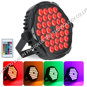 LED ไฟพาร์พลาสติก3W * 36 RGB 3 In 1,ใหม่บางเฉียบพร้อมรีโมทสำหรับตกแต่งเวทีบาร์งานเลี้ยง - Product Image 5