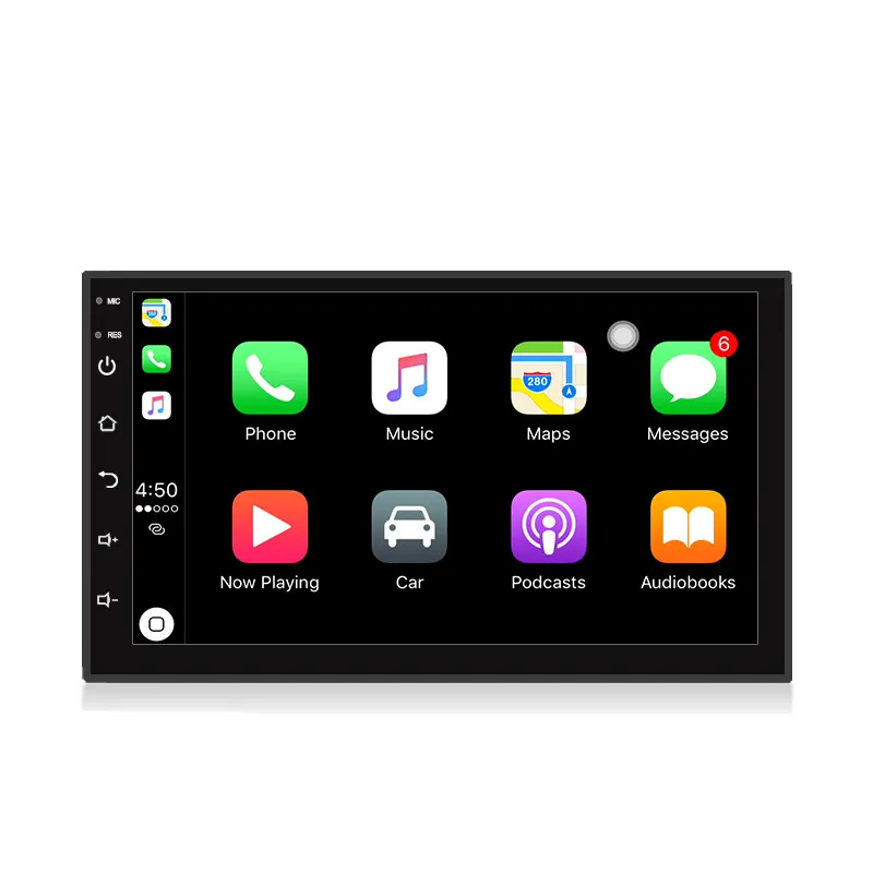 CarPlay fonksiyonlu 7 inç 1 + 16G 2 Din GPS navigasyon araba aksesuarları inşa android IOS araba MP5 radyo stereo DVD OYNATICI