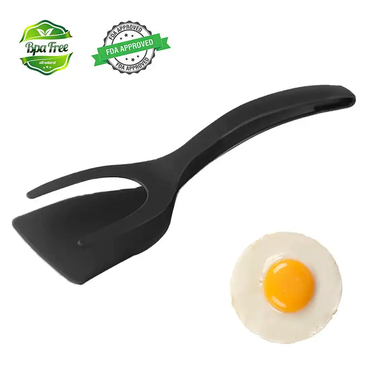 Online Top penjual Harga Murah Ramah Lingkungan silikon Omelet Spatula 2-in-1 Pancake roti bakar Omelet Flip sekop alat dapur