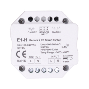 E1-H 220V датчик + РЧ смарт-переключатель нерегулируемая яркость сенсорные выключатели со светодиодным переключателем контроллер - Product Image 1