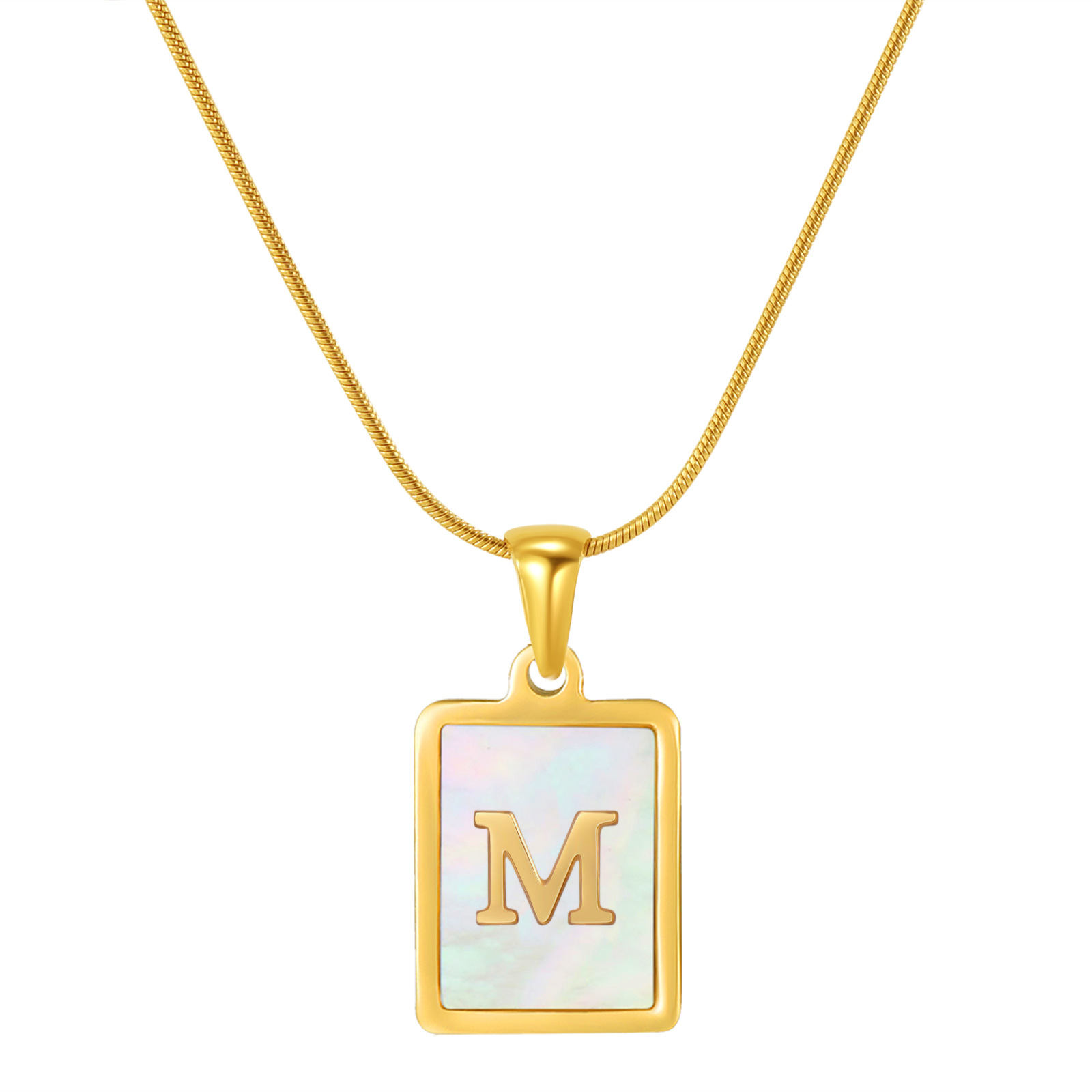 Gold M (with chain)