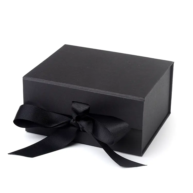 Bom preço em branco matt preto rígido papelão magnético dobrável embalagem caixa de presente chapéu de beisebol embalagem dobrável com fita gravata