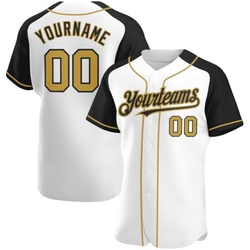 Raglan Sleeves Stylewhite Black Old Gold
