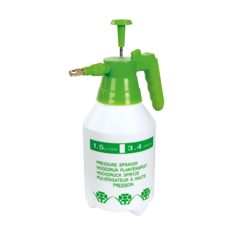 Commercio all'ingrosso popolare tenuto in mano portatile di pressione della pompa spruzzatore di plastica da giardino spray bottiglie giardino spray bottiglie da 1.5 Litri