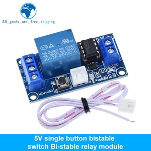 5V 12V tek düğme Bistable anahtarı bi-kararlı röle modülü araba modifikasyon anahtarı Arduino için tek tuşla Start-stop kendini locke